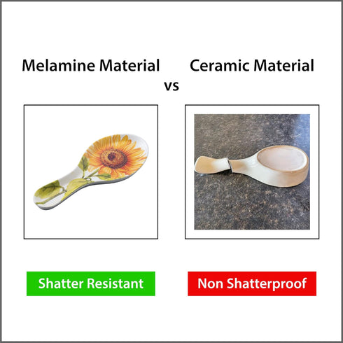 UPware Melamine Spoon Rest Spoon Holder Kitchen Utensil Holders 9.625 Inch for Kitchen Counter Dining Table (Sunflower)...