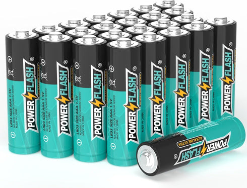 AAA batteries 24 pack (with new life date) long lasting Triple aaa batteries, 1.5V batteries, shelf life of 10 years, leak proof, release natural ...