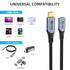 USB C Extension Cable 3.3Ft (100W/10Gbps), Gold Connector Nylon Braided USB 3.1 Type C Male to Female Extension Fast Charging Compatible with USB ...
