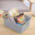 6-Pack Plastic Weave Storage Basket, Storage Basket Sets, Light Gray...