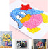 about 330 resin buttons of various specifications, handmade buttons, sewing DIY handicraft buttons, hand-painted decorative buttons Multicolor Ser...