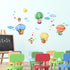 DECOWALL DA-1406B Animal Hot Air Balloons Kids Wall Stickers Wall Decals Peel and Stick Removable Wall Stickers for Kids Nursery Bedroom Living Ro...