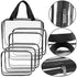 APREUTY Clear Makeup Bags, TSA Approved 6 Pcs Cosmetic Makeup Bags Set Clear PVC with Zipper Handle Portable Travel Luggage Pouch Airport Airline ...