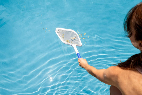 Poolmaster 21156 Small Pool, Spa, Hot Tub and Pond Leaf Skimmer with 2-Piece Adjustable Pole, White...