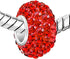 CharmSStory 925 Sterling Silver Red Simulated Birthstone Charms Synthetic Crystal Bead For Bracelets...