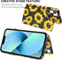 LETO for iPhone 13 Case,Flip Folio Leather Wallet Cover with Fashion Flower Designs for Girls Women,Built-in Card Slots Kickstand Protective Phone...