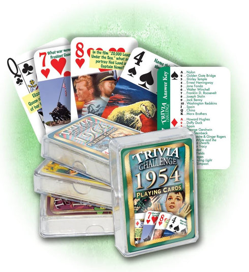 1954 Trivia Challenge Playing Cards: Birthday Gift...
