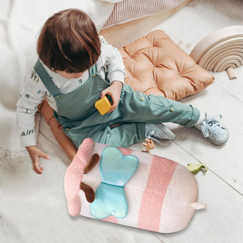 Cute Butterflie Stuffed Animal Toy Plush Pillow, Kawaii Plushies Cylindrical Body Pillow Stuffed Toy, Super Soft Cartoon Hugging Toy Gifts for Bed...