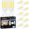 hansang 12 Pack G9 LED Bulb 6000K Cool Daylight for Crystal Chandelier, 4W 40Watt G9 Halogen Equivalent 1.77'' Height Short T4 Light Bulb with G9 ...