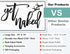 Vivegate Get Naked Sign – 15” X 19” Get Naked Sign for Bathroom Wall Decor Bath Word Art Decals Black Metal Letters...