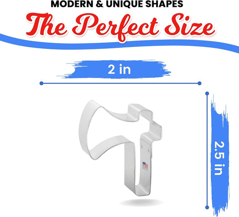 Foose Hatchet Ax Tin Cookie Cutter 2.5 in US Tin Plate Steel...
