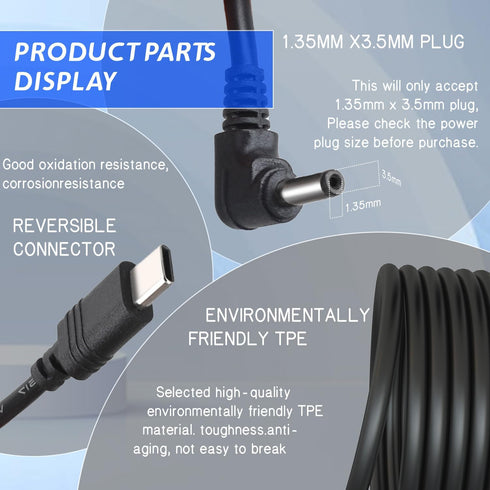 Charge Cable Power Adapter Compatible with Ring Stick Up Cam Battery 3rd Gen/2nd Gen/Plug-in, Weatherproof Power Cord Continuously Charge Your Cam...