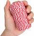 jijAcraft Red and White Twine String, 328 Feet Christmas Bakers Twine String, 2MM Heavy Duty Packing String for DIY Crafts, Christmas Decoration, ...