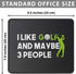 I Like Golf and Maybe 3 People Mouse Pad Funny Gift for Golfing Mouse Mat - Funny Golf Gift for Men, Golfer, Dad - Mousepad 9.5 Inch...