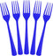 Disposable Dark Blue Plastic Forks 50 Pcs - Heavy Duty Dark Blue Plastic Disposable Cutlery - Dark Blue Disposable Flatware, Dark Blue Plastic Sil...
