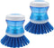 Dish Brush with Soap Dispenser for Dishes Pot Pan Kitchen Sink Scrubbing, Blue 2pcs...