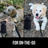 Gorilla Grip No Spill Portable Dog Water Bottle with Built in Bowl, Food Grade Silicone Leak Proof Pets Travel Drink Dispenser, Puppy Walk Trainin...
