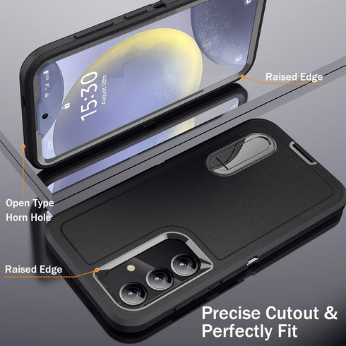 BaHaHoues for Samsung Galaxy S24 Case, Samsung S24 Phone Case with Built in Kickstand, Shockproof/Dustproof/Drop Proof Military Grade Protective C...