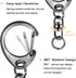 Keychain Ring Clip, 50Pcs Swivel D Ring Clasp Key Chain Lobster Snap Chain Hooks Jump Rings Kit DIY Crafts Gifts Jewelry Making Accessories - Meta...
