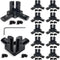 12Pcs Black 2020 Series 3-Way End Corner Bracket Connector with Screws + 1pcs Wrench for Slot 6mm 20S Aluminum Rail Accessories (12)...