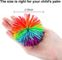 5 Pieces Monkey Stringy Balls Sensory Fidget Stringy Balls Soft Rainbow Pom Bouncy Stress Balls with Storage Bag, Multicolor (2.75 Inch 5 Pieces)...