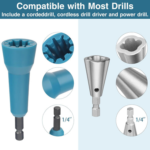 Wire Nut Twister,Wire Twisting Tool,Wire Nut Twiter for Drill,Spin Twist Wire Connector Socket,Wire Connector Driver with 1/4" Chuck,Wire Strippin...