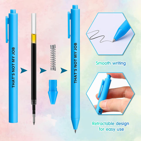 30 Pieces Ballpoint Pens Colorful Motivational Pens Complaining Quotes Pen Humor Negative Black Ink Pens for Students Coworkers School Office Supp...