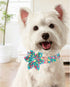Unique Style Paws Summer Dog Collar with Floral Bow,Flamingo Bow Tie Puppy Collar, Cute Green Dog Bow Collar for Small,Medium,Large Dogs Pets Summ...