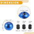 1 Set 5cm Universal Shift Knob - Car Gear Shifter Knob Round Ball with 3 Adapter for 5 Speed Manual Transmission Vehicle - Aluminum Alloy Blue...