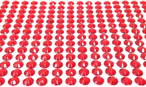 Wrapables 500-Piece Adhesive Rhinestone Crystal Diamond Stickers, 6mm, Red...