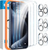 Fotbor [3+3 Pack for iPhone 15 Pro Max Screen Protector with Camera Lens Protector, Tempered Glass Shatterproof Easy Installation Frame, HD Clear ...