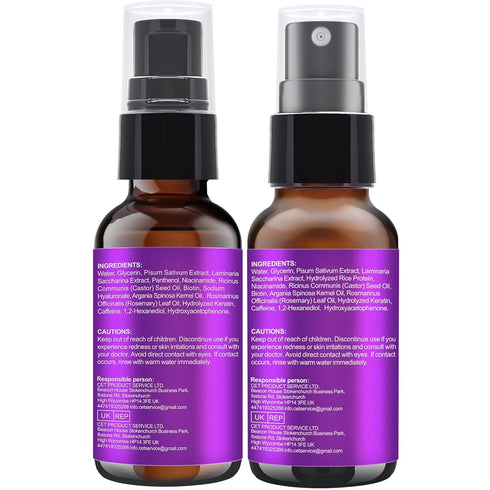 Rosemary Oil Hair Growth Serum W/Rosemary Water & Rice Water Spray Hair Growth,Biotin Castor Oil Argan Oil Caffeine Keratin Reduce Hair Loss,Resto...