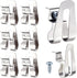 Replacement Belt Clip Hooks Stainless Steel Driver Belt Clip Drill Clip Hook Tool with Screws Power Tool Parts (8 Pieces)...