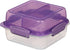 Sistema 1.24L Lunch Stack Square to Go Assorted Colours, Polypropylene, 1.24 Litre...