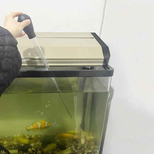 2 Set Manual Fish Tank Cleaning Tools with Extension Pipe and L Shaped Extension Pipe,30ml Aquarium Water Changer,28.9 Inches Siphon Dropper for F...