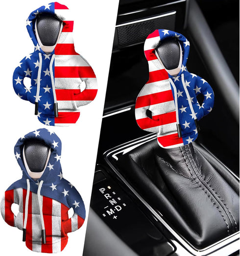 Gear Shift Cover 2PCS Shift Knob Hoodie Car Accessories for Women Men Car Decorations Gear Shifter Cute Gifts Cool Stuff -G...