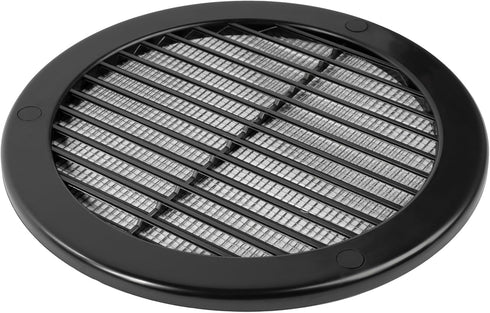 5Pack ø6" Inch Black Plastic Round Soffit Vent - Air Vent Louver - Grille Cover - Built-in Screen Mesh - HVAC Ventilation - Fresh Air Exchange in ...