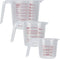 3 Pack Plastic Measuring Cups Mixing Pitcher for Cooking Baking DIY Craft Art Painting, Size of 1000ML/500ML/250ML...