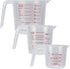 3 Pack Plastic Measuring Cups Mixing Pitcher for Cooking Baking DIY Craft Art Painting, Size of 1000ML/500ML/250ML...