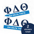 Desert Cactus Phi Delta Theta Sticker 2-Pack Decal Greek for Window Laptop Computer Car (Color/Letter Name Sticker)...
