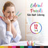 Vibrant Color Pencils - Great for Toddlers and Adults - Premium 12-Color Pencil Set for Books, Sketching, Shading - Toddler friendly with Drawing ...
