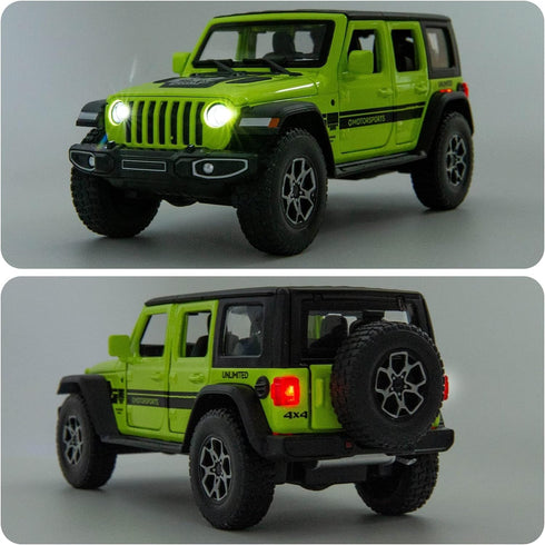 Compatible for 1/32 Wrangler Alloy Diecast Pull Back Model Car Collectible Gift with Light and Sound Toy Vehicle for Kids Boys Girls Toddler Chris...