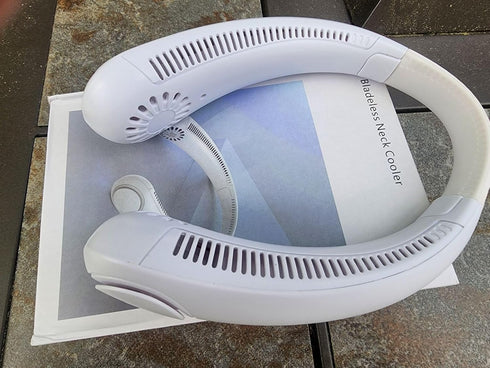 Portable Neck Fan, Hands Free Bladeless Fan, 1800 mAh Battery Operated Wearable Personal Fan, Leafless, Rechargeable, Headphone Design,3 Speeds Gi...