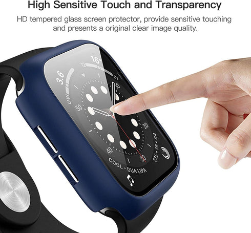 12 Pack Case for Apple Watch 38mm Series 3/2/1 with Tempered Glass Screen Protector, Haojavo Full Hard PC Ultra-Thin Scratch Resistant Bumper HD P...
