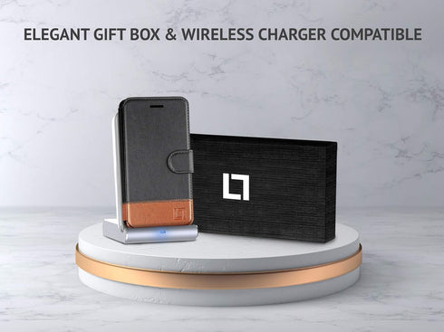 LUPA iPhone XR Wallet case, Card Holder, for Men and Women, Faux Leather Flip Case, Smoky Cedar...