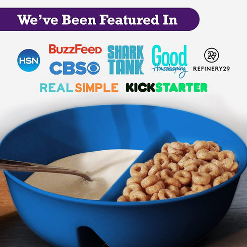 3 Pack - Just Crunch Anti-Soggy Cereal Bowl - Keeps Cereal Fresh & Crunchy | BPA Free | Microwave Safe | Ice Cream & Topping, Yogurt & Berries, Fr...