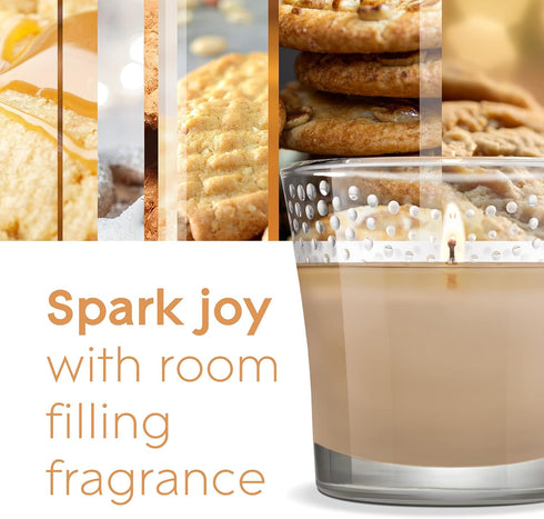 Glade Candle Jar, Air Freshener, Cookie Caramel Rush, 3.4 Oz...