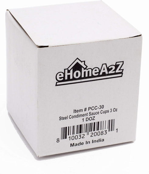 EHOMEA2Z Ramekins Stainless Steel Condiment Sauce Cups, Metal Ramekins, Commercial Grade, Multifunctional, Ideal for All Hot and Cold Sauces, Indi...