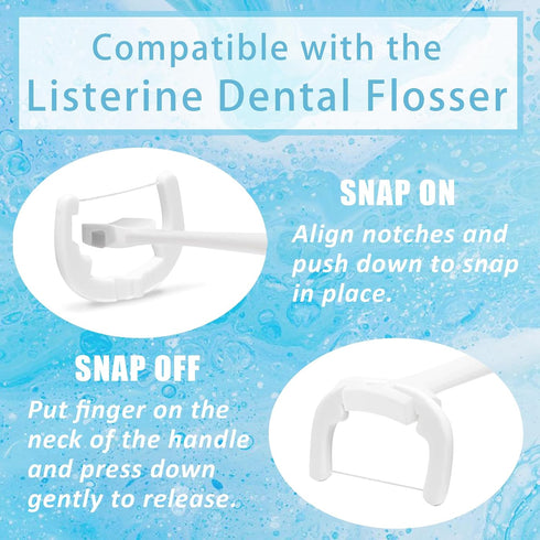 Ultraclean Access Flosser Refill Heads Snap-On Dental Flosser Refill Heads for Proper Oral Care & Hygiene 110PCS...