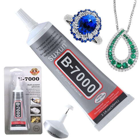 B7000 Rhinestone Glue for Crafts DIY 50ml Multi-Function Clear Jewelry Glue for Jewelry Making Super Adhesive for Phone Screen Repair(2.1 FL.OZ)...